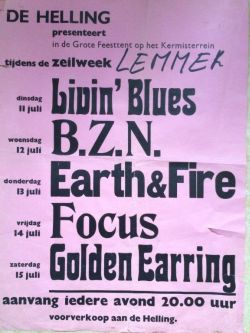 Golden Earring show poster photo July 15, 1972 Lemmer - Feesttent De Helling